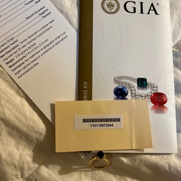 Genuine Sapphire ring. Blue color - Picture 2 of 9